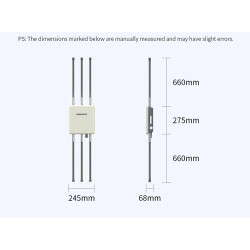 Point d’Accès Extérieur COMFAST WA‑937 Wi‑Fi 6 AX3000 – Bi-bande, PoE, IP67
