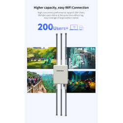 COMFAST WA‑937 Ponto de Acesso Wi‑Fi 6 AX3000 Exterior – Banda Dupla, PoE, IP67