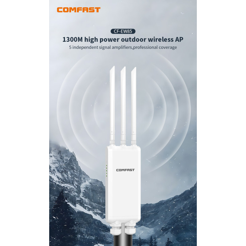 COMFAST CF-EW85 Ponto de Acesso Exterior Dual-Band 1300 Mbps (IP66, PoE) COMFAST CF-EW85 Ponto de Acesso Exterior Dual-Band 1300 Mbps (IP66, PoE)